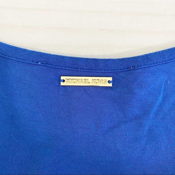 MICHAEL KORS Blue Tank Top with Fringe & Rivets, M - Picture 10 of 16
